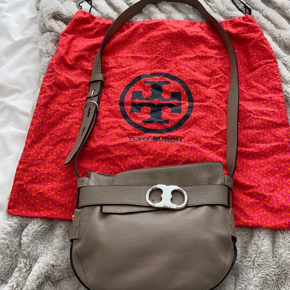 Tory Burch Taupe Crossbody Purse